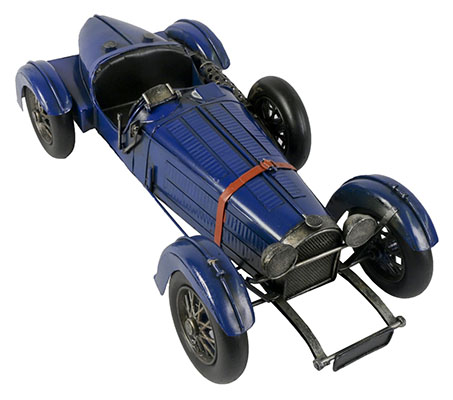 Vintage Blue Racing Car - Click Image to Close